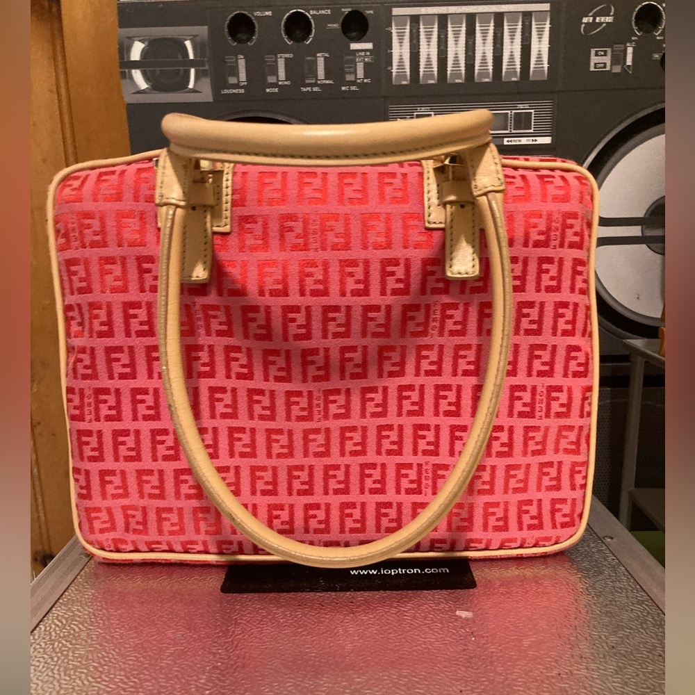 Vintage Fendi Zucchini Pink Satchel Shoulder bag